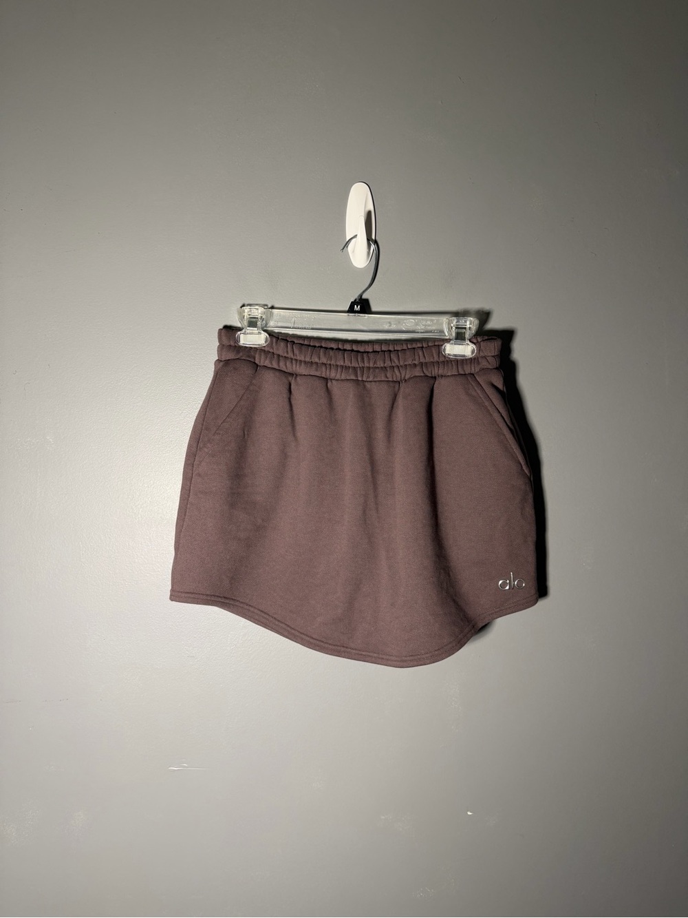 ALO Yoga Accolade High Waist Brown Mini Skort Size Medium - Picture 2 of 5